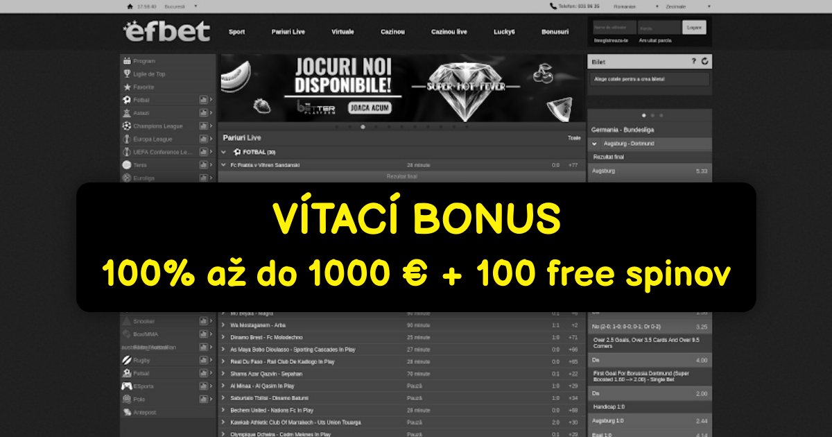 Efbet Casino Slovensko - Top Online Automaty & Uvítací Bonus